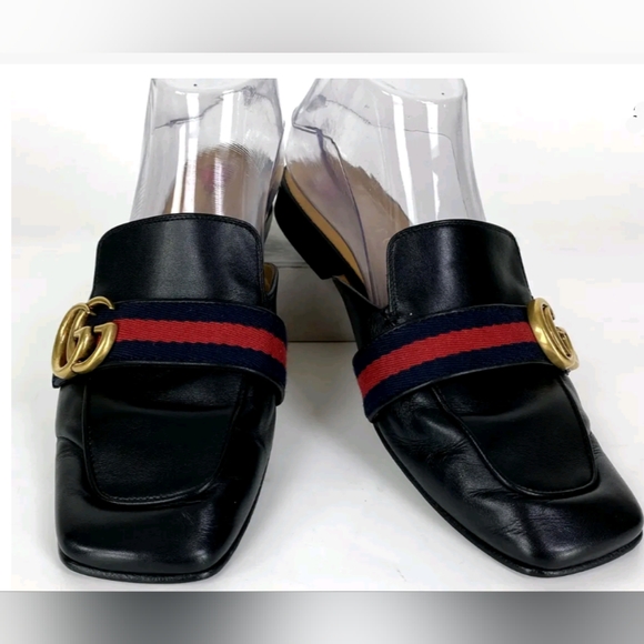 💚♥️ GUCCI - Peyton Web Mules! - Picture 2 of 10